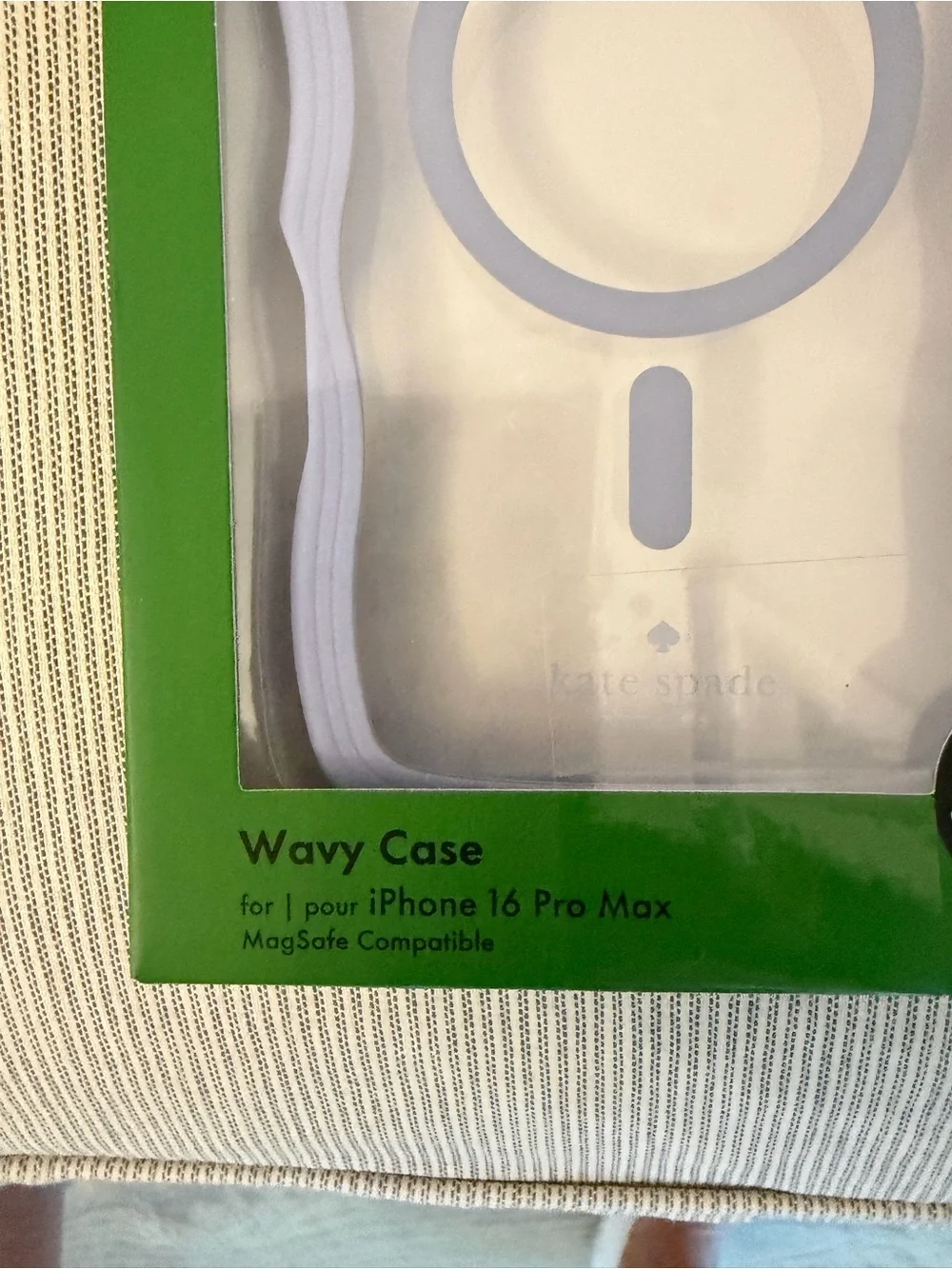 kate spade Wavy MagSafe iPhone 16 Pro Max Case - Opal Iridescent/ lavender NIB